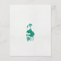 a painting of a flower and a fish on a black backg