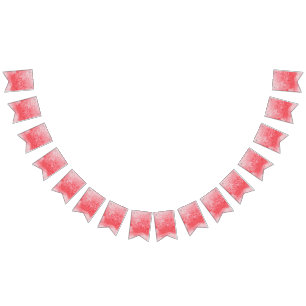 a painting of a red sky with trees bunting