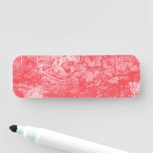 a painting of a red sky with trees name tag