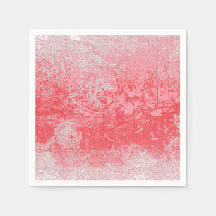 a painting of a red sky with trees napkin