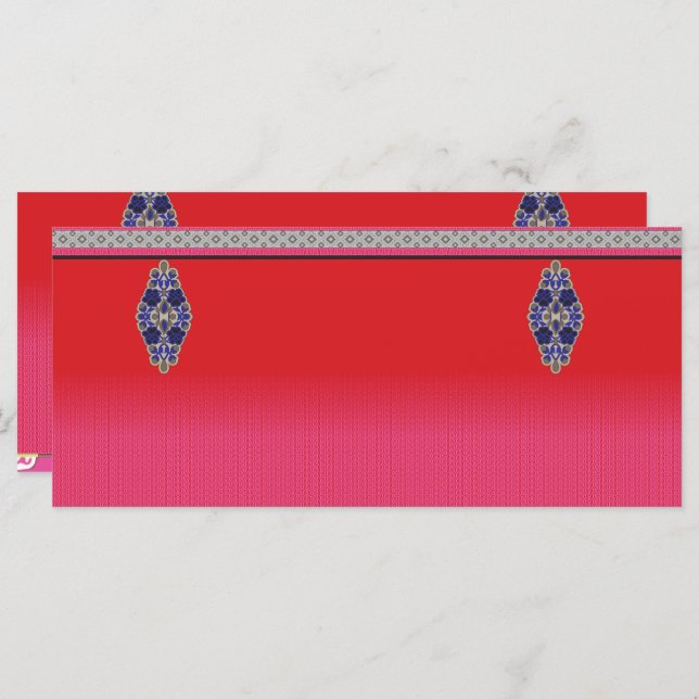 a painting of a woman in a pink dress menu (Front/Back)