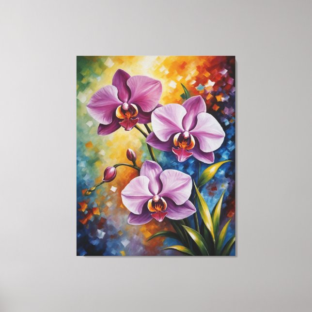 a painting of purple flowers canvas print (Front)