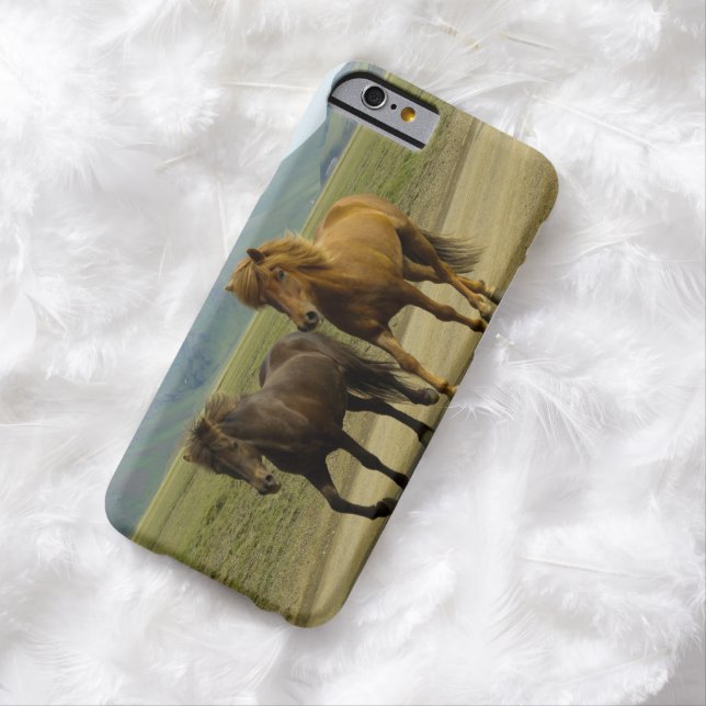 A Pair of Brown Icelandic Ponies Case-Mate iPhone Case (In Situ)