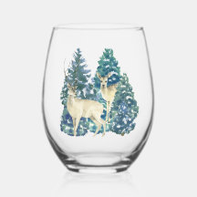 A Pair Of Deer In The Winter Forest