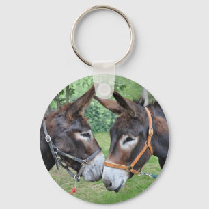A pair of donkey friends key ring