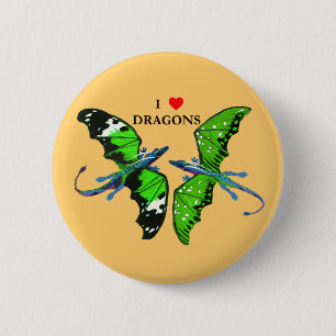 A Pair of Dragons 6 Cm Round Badge