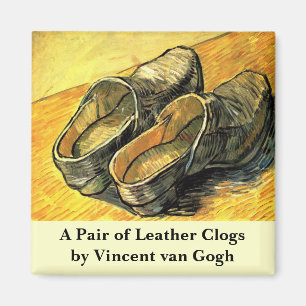 A Pair of Leather Clogs by Vincent van Gogh Magnet