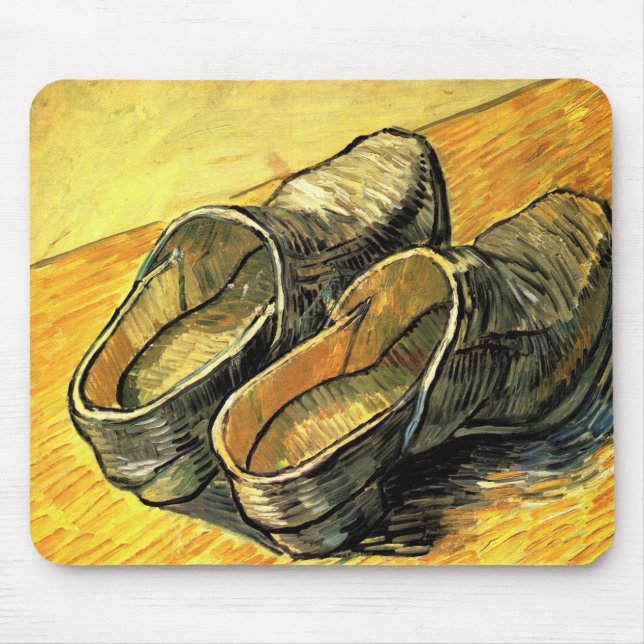 A Pair of Leather Clogs by Vincent van Gogh Mouse Mat (Front)