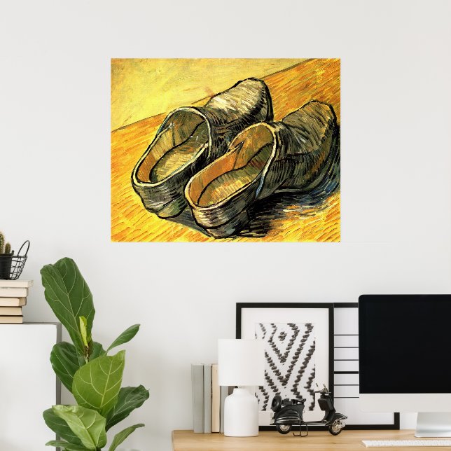 A Pair of Leather Clogs by Vincent van Gogh Poster (Home Office)