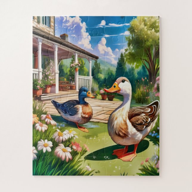 A pair of mallards childens jigsaw puzzle (Vertical)