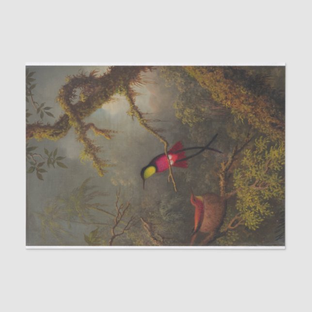 A Pair of Nesting Crimson Topaz Hummingbirds Tissue Paper (Front)
