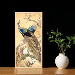 A Pair of Peacocks in Spring, Imao Keinen Poster