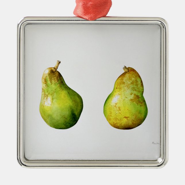A Pair of Pears 1997 Metal Tree Decoration (Front)