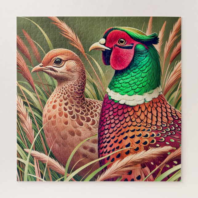 A pair of pheasants jigsaw puzzle (Vertical)