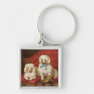 A Pair of Poodles Key Ring