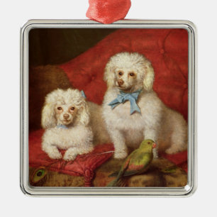 A Pair of Poodles Metal Tree Decoration
