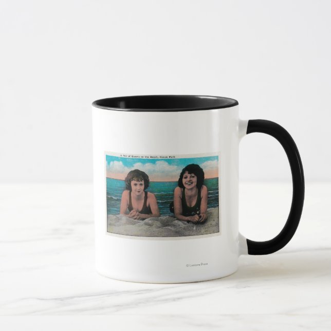 A Pair of Queens on the Beach, Ocean Park Mug (Right)