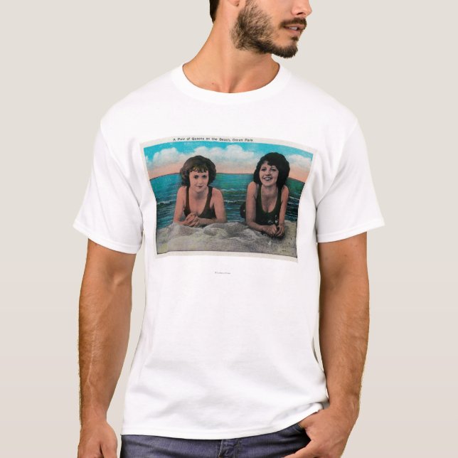 A Pair of Queens on the Beach, Ocean Park T-Shirt (Front)