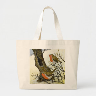 A Pair of Robins Large Tote Bag