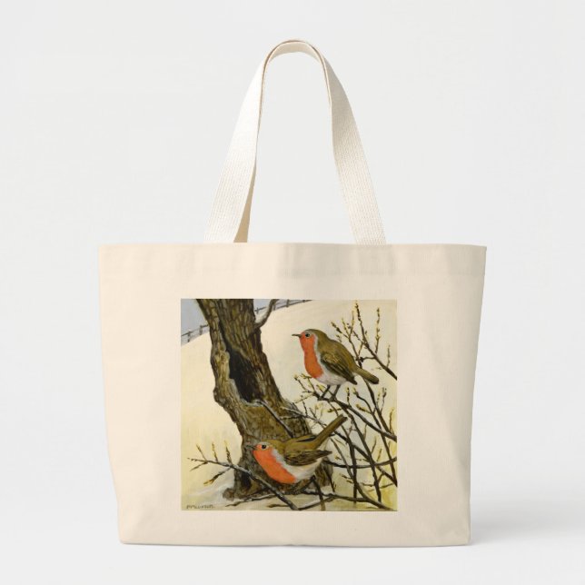 A Pair of Robins Large Tote Bag (Front)