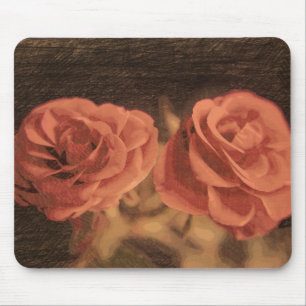 A pair of roses in sketch3 mouse mat