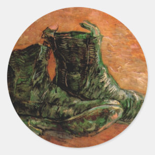 A Pair of Shoes by Vincent van Gogh Classic Round Sticker