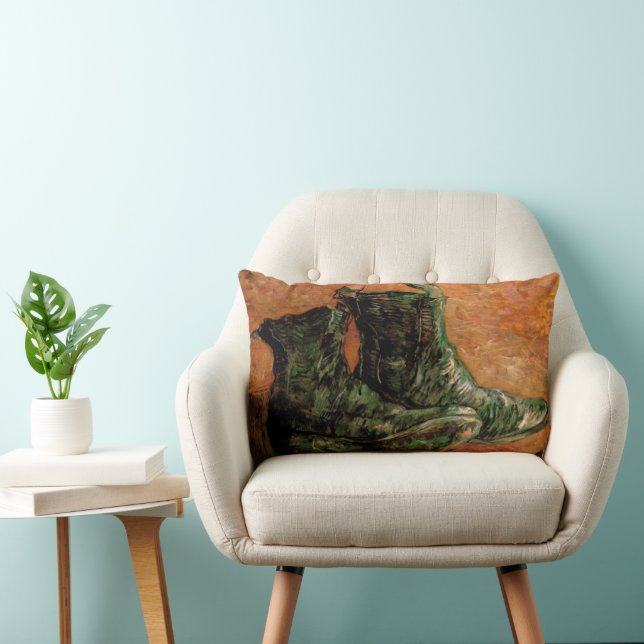 A Pair of Shoes by Vincent van Gogh Lumbar Cushion (Chair)