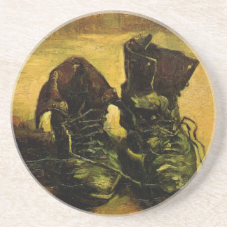 A Pair of Shoes by Vincent van Gogh, Vintage Art Coaster