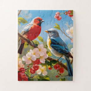 A Pair of Springtime Sweethearts Jigsaw Puzzle