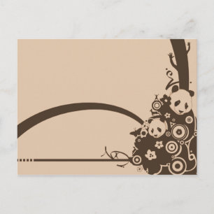 A Panda Pattern Postcard