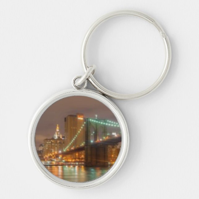 A panorama of the New York City skyline Key Ring (Front)