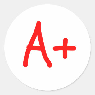 A+ Paper Grading Sticker