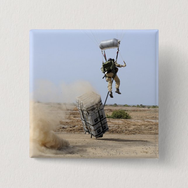 A pararescueman drops into the zone 15 cm square badge (Front)