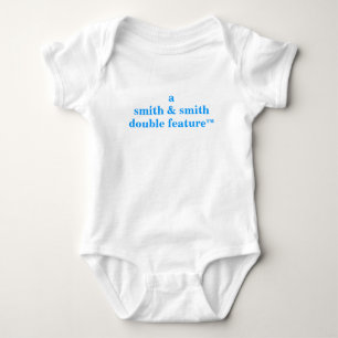 A (Parents Names Here) Double Feature For Twins Baby Bodysuit