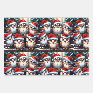 A Parliament of Owls  Wrapping Paper Sheet