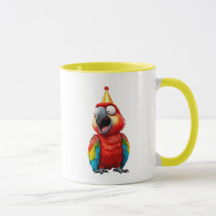 A parrot that looks like a clown. mug