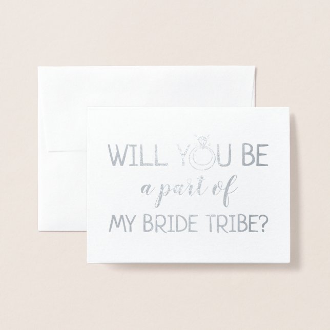 A part of My Bride Tribe | Funny Bridesmaid Foil Card (Front With Envelope)
