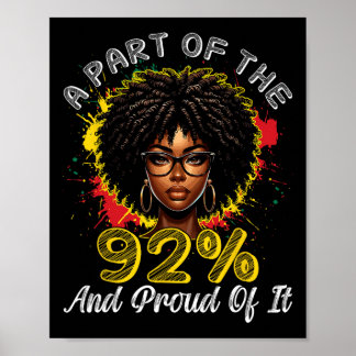 A Part Of The 92 Percent And Proud Of It Juneteent Poster