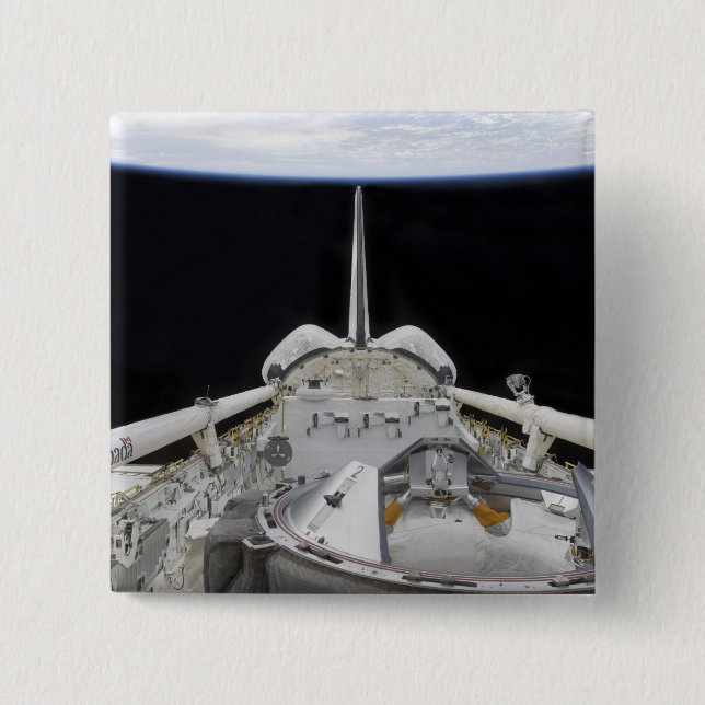 A partial view of Space Shuttle 15 Cm Square Badge (Front)