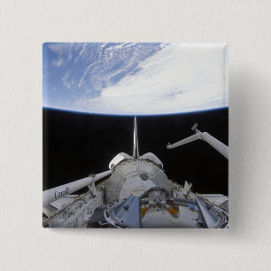 A partial view of the Tranquillity node 15 Cm Square Badge