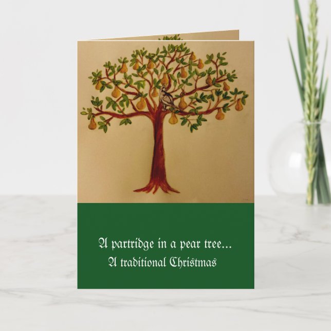 A Partridge in a Pear Tree Christmas Card (Front)