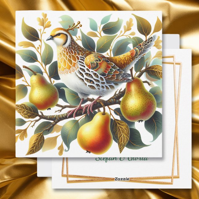 A Partridge in a Pear Tree Christmas Holiday Card (Creator Uploaded)