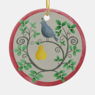 A Partridge in a Pear Tree Christmas Ornament