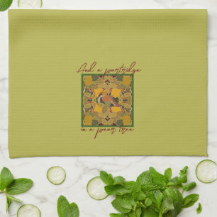 A Partridge In A Pear Tree Christmas Tea Towel