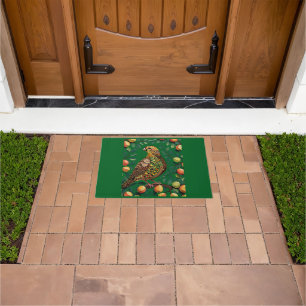 A Partridge In A Pear Tree Cut-Out Stencil-Style Doormat