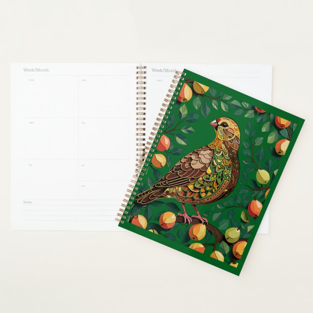 A Partridge In A Pear Tree Cut-Out Stencil-Style Planner (Display)