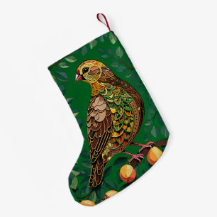 A Partridge In A Pear Tree Cut-Out Stencil-Style  Small Christmas Stocking