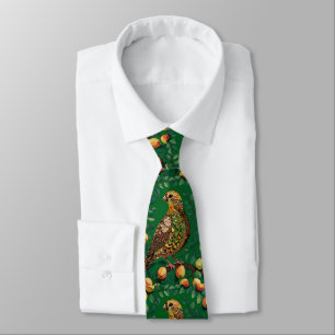 A Partridge In A Pear Tree Cut Out Stencil Style  Tie