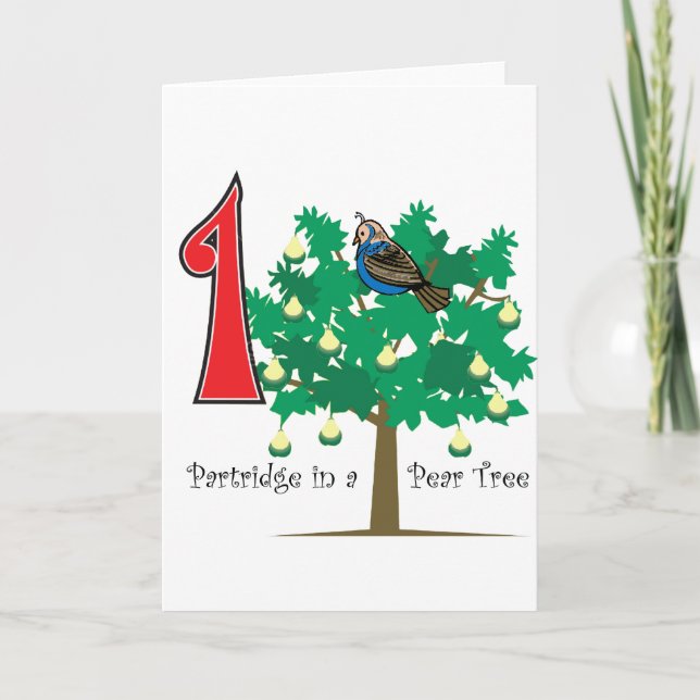 A Partridge in a Pear Tree Holiday Card (Front)