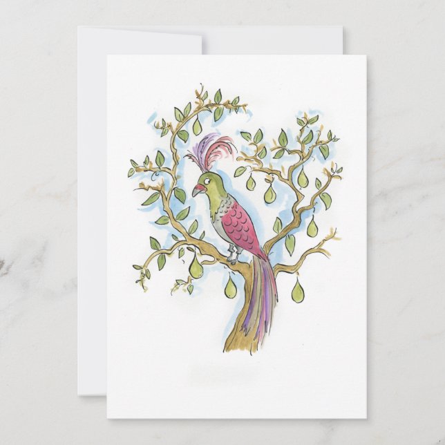 A Partridge in a Pear Tree Invitation (Front)